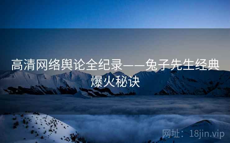 高清网络舆论全纪录——兔子先生经典爆火秘诀 高清网络舆论全纪录——兔子先生经典爆火秘诀